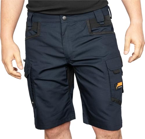 ACE Constructor Herren-Arbeitshose kurz - Männer-Arbeitshosen mit Cargo-Taschen & Stretch-Bund für den Sommer - Navy - 50 ACE Constructor Herren-Arbeitshose kurz - Männer-Arbeitshosen mit Cargo-Taschen & Stretch-Bund für den Sommer - Navy - 50 von ACE