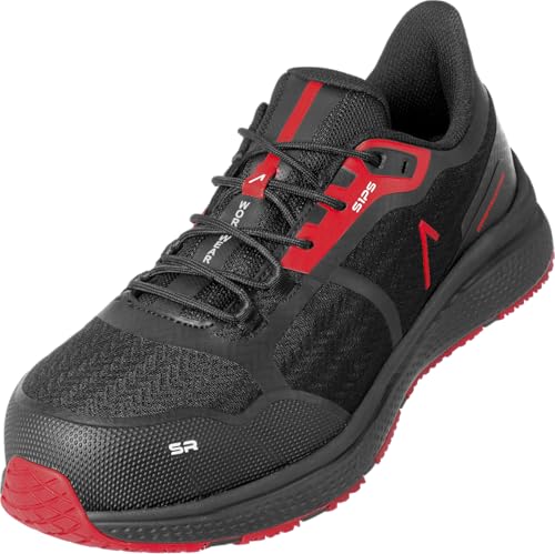 ACE Constructor S1-P Arbeitsschuhe - leicht, rutschfest und bequem - Sicherheitsschuhe für Damen & Herren - Schwarz/Rot - 38 von ACE