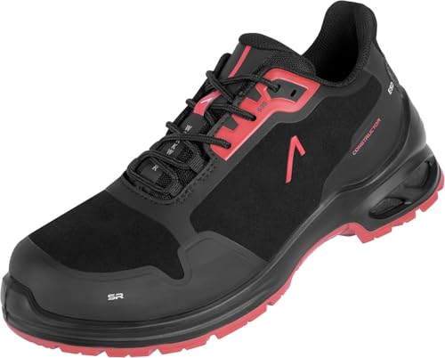 ACE Constructor S3 Arbeitsschuhe - leicht, rutschfest & wasserabweisend - Sicherheitsschuhe für Damen & Herren - Schwarz/Rot - 44 von ACE