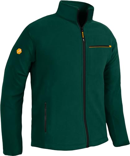 ACE Fleece-Jacke - warme Outdoor-Jacke für Männer - Herren-Jacke ohne Kapuze - Reißverschluss & drei Taschen - Grün - 3XL von ACE
