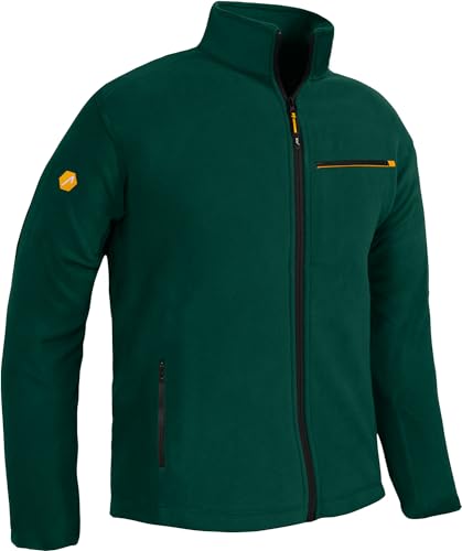 ACE Fleece-Jacke - warme Outdoor-Jacke für Männer - Herren-Jacke ohne Kapuze - Reißverschluss & drei Taschen - Grün - L von ACE