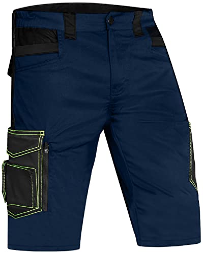 ACE Genesis Herren-Arbeits-Hose kurz - Männer-Cargo-Hosen für die Arbeit - Shorts mit Stretch-Bund - Dunkelblau - 58 von ACE