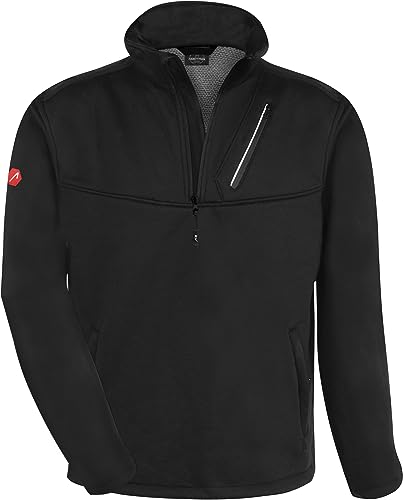 ACE Handyman Arbeits-Pullover - warmes Fleece-Futter & Reißverschluss - Pulli für die Arbeit - 35% Baumwolle - Schwarz - 4XL von ACE