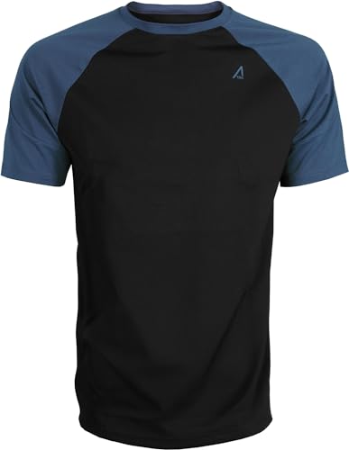 ACE Schakal Einsatz-Tshirt - taktisches T-Shirt für Herren - Kurzarm Outdoor-Shirt mit Raglan-Ärmeln für Männer - Navy - L von ACE