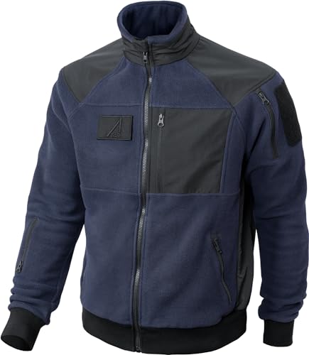 ACE Schakal Fleece-Jacke Slim Fit - taktisch & wärmend - perfekt für Airsoft, Paintball, Trekking & Outdoor - Navy - L von ACE