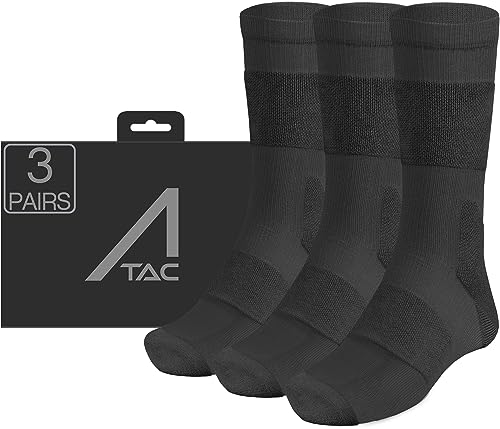 ACE Schakal Socken - 3 Paar taktische Strümpfe mit Merino-Wolle & Antiblasen-Polster - Wandern & Trekking - Schwarz - 42-44.5 von ACE