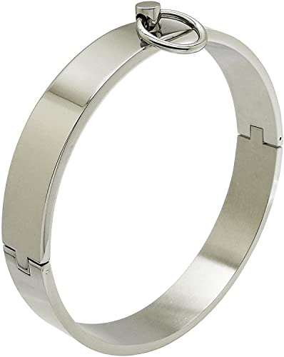 ACECHANNEL Polished Shining Stainless Steel Lockable Neck Collar Choker Necklace (Innendurchmesser 150mm) von ACECHANNEL