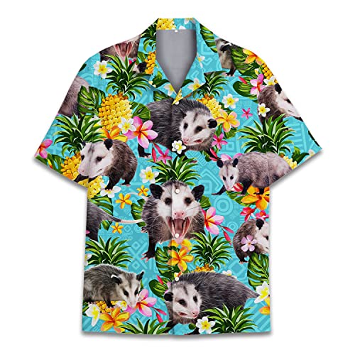 Lustiges Pferd Hawaiihemden für Männer und Frauen, Liebespferderennen Hawaii-Sommer Kurzarm Casual Relaxed Fit Button-Down, Ananas Opossum, Mittel Lustiges Pferd Hawaiihemden für Männer und Frauen, Liebespferderennen Hawaii-Sommer Kurzarm Casual Relaxed Fit Button-Down, Ananas Opossum, Mittel von ACEPrints