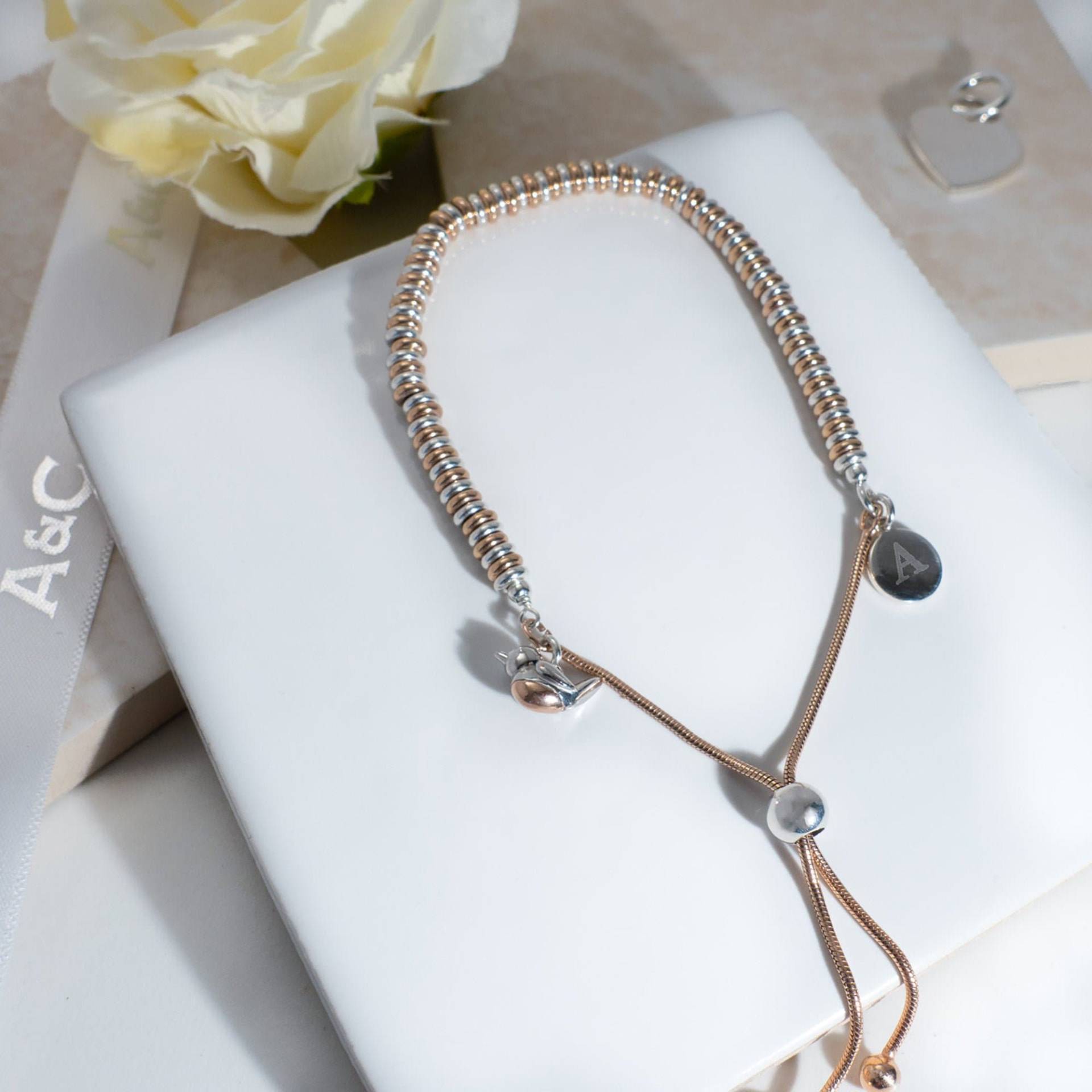 Rotkehlchen Rotbrust Roségold & Silber Sweetie Armband Rotkehlchen Rotbrust Roségold & Silber Sweetie Armband von ACGiftsEngland