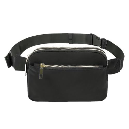 ACHBGTMQ Gürteltasche Multi-Pocket-Nylon-wasserdichtstasche Messengerbeutel Outdoor Sports Running Messenger Taillenbeutel-schwarz von ACHBGTMQ