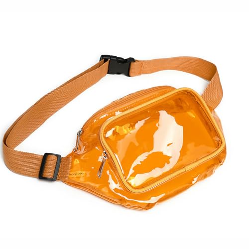 ACHBGTMQ Gürteltasche Transparente Tasche Sport Laufen Im Freien Taillenbeutel wasserdichte Tragbare Aufbewahrungstasche-farbenfrohe Orange-unter 20 L von ACHBGTMQ