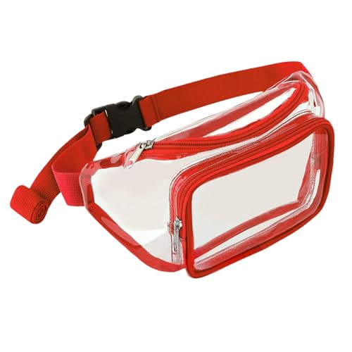 ACHBGTMQ Gürteltasche Transparente Tasche Sport Laufen Im Freien Taillenbeutel wasserdichte Tragbare Aufbewahrungstasche-rot-unter 20 L von ACHBGTMQ