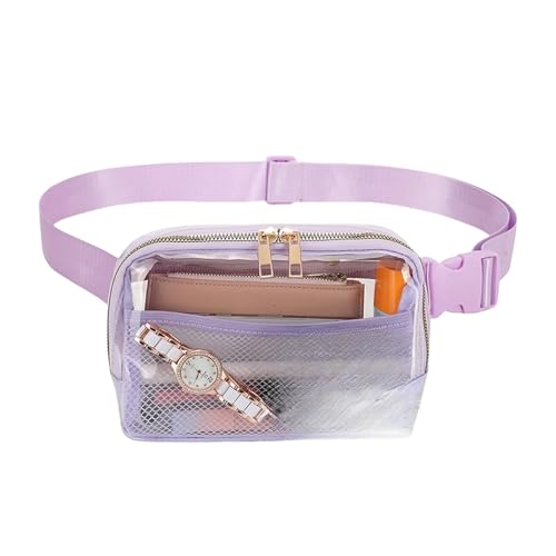 ACHBGTMQ Gürteltasche wasserdichte Taillentasche Im Freien Transparente Justierbare Speicher Messenger Bag-Lavendel-unter 20l von ACHBGTMQ