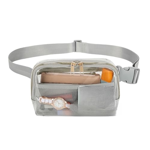 ACHBGTMQ Gürteltasche wasserdichte Taillentasche Im Freien Transparente Justierbare Speicher Messenger Bag-grau-unter 20l von ACHBGTMQ
