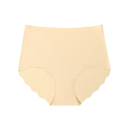 ACHBGTMQ Unterhosen Damen Nahtlose Unterwäsche Für Damen – Atmungsaktive Unterwäsche Mit Hoher Taille-Hautfarbe - 3 Packungen-s von ACHBGTMQ