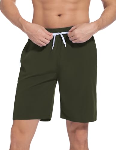 ACHTELEPHS Badehose Herren Knielang Schnelltrocknend Badeshorts Männer Bademode Badehosen Dark Grün XXL von ACHTELEPHS