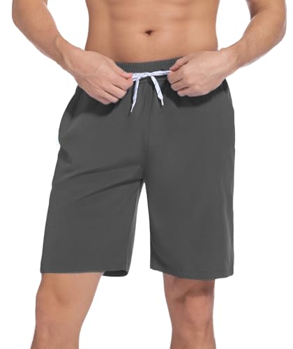 ACHTELEPHS Badehose Herren Lang Schnelltrocknend Badeshorts Männer Bademode Badehosen Dark Grau XXL von ACHTELEPHS
