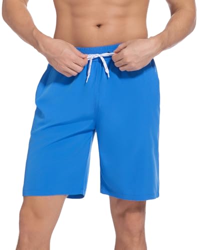 ACHTELEPHS Badehose Herren Lang Schnelltrocknend Badeshorts Männer Bademode Badehosen Klein Blue L von ACHTELEPHS