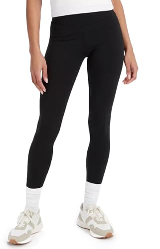 ACHTELEPHS Baumwoll Leggings Baumwolle Damen Blickdichte Legging High Waist Leggins Schwarz Ohne Tasche XL von ACHTELEPHS