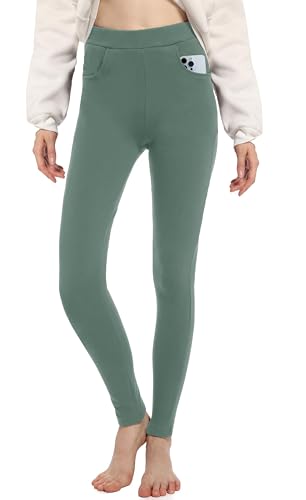 ACHTELEPHS Leggings Damen Baumwolle mit Taschen Blickdichte Leggins High Waist Türkis XS-S ACHTELEPHS Leggings Damen Baumwolle mit Taschen Blickdichte Leggins High Waist Türkis XS-S von ACHTELEPHS
