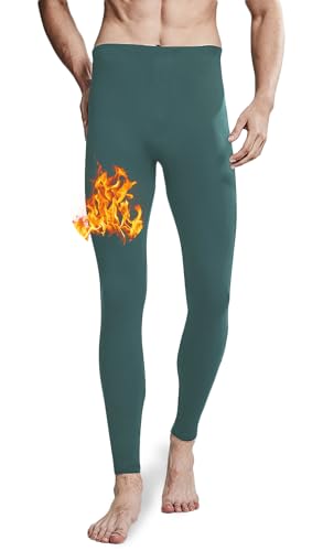 ACHTELEPHS Thermo Unterhosen Lang Herren Thermounterhose mit Fleece Dicke Unterwäsche Männer Thermounterwäsche Türkis S-M von ACHTELEPHS