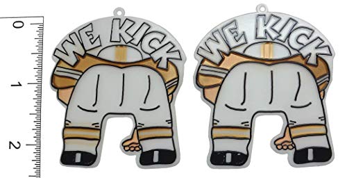 Anhänger "We Kick", 6,3 cm, Weiß/Gold Anhänger "We Kick", 6,3 cm, Weiß/Gold von ACI PARTY AND SPIRIT ACCESSORIES