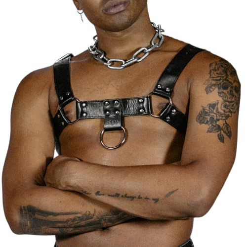 ACIDX Arnes Herren Brustgurt verstellbar Rave Punk Techno atmungsaktiv Herren Schnalle Körper Harness bequem und robust leicht zu reinigen, Schwarz , Ajustable a todos los tamaños ACIDX Arnes Herren Brustgurt verstellbar Rave Punk Techno atmungsaktiv Herren Schnalle Körper Harness bequem und robust leicht zu reinigen, Schwarz , Ajustable a todos los tamaños von ACIDX