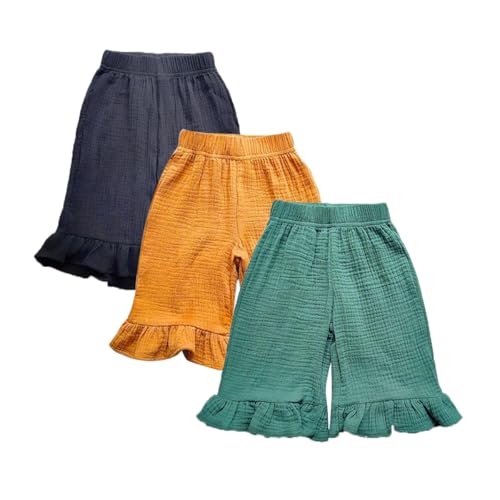 ACMEDE 1-9 Jahre Baby Mädchen Freizeithose Sommerhose 3/4 mit Rüschensaum, 3er Pack Mädchen Capri Hosen Musselin Hosen Shorts Schlafanzug Sommerhose Kurze Hosen 80/86/92/98/104/116/122/128/134 ACMEDE 1-9 Jahre Baby Mädchen Freizeithose Sommerhose 3/4 mit Rüschensaum, 3er Pack Mädchen Capri Hosen Musselin Hosen Shorts Schlafanzug Sommerhose Kurze Hosen 80/86/92/98/104/116/122/128/134 von ACMEDE