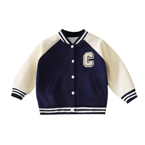 ACMEDE 1-9 Jahre Kleinkinder Jungen Baseball Jacke Bomberjacke Kinder Mädchen College Jacke Frühling Herbst Übergangsjacke Mädchen Sweatjacke Baseball Coats Mantel Gr. 74/80/86/98/104/116/122/134/146 von ACMEDE