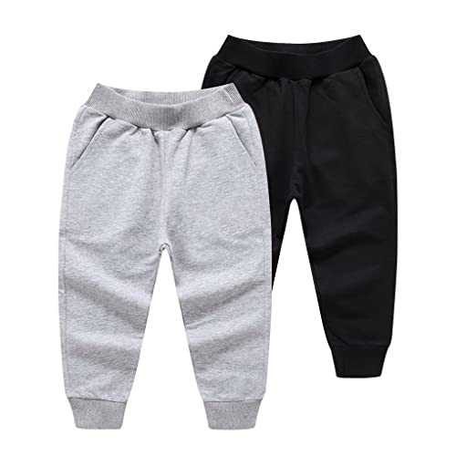 ACMEDE 2er Kinder Jogginghose Jungen 98 104 110 116 Baumwolle Sweathose Sporthose Jogger Pants Hose Babyhose Jogginghose Schlupfhose Babyhose, 2-5 Jahre von ACMEDE