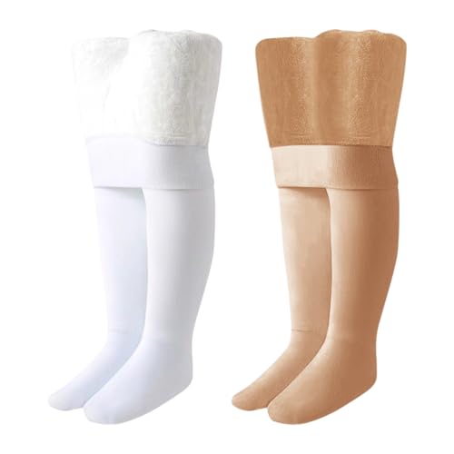 ACMEDE 2er pack Baby Mädchen Thermo Strumpfhose 92/104/110 Kinder Winter Warm Strumpfhosen Fleece Gefütterte Ballettstrumpfhose 120/134/146/158 Mädchen Leggings Strumpfhosen 2-12 Jahre von ACMEDE