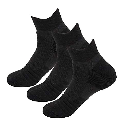 ACMEDE 3 Paar Herren Knöchelsocken Sport-Laufsocken baumwolle Sneaker Socken Halbsocken Atmungsaktive socken für Fitness, Tennis, Joggen, Laufen, Alltag, schwarz, weiß von ACMEDE