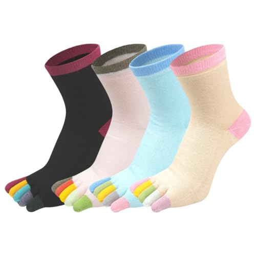 ACMEDE 4 Paare Zehensocken Damen Sneakersocken Thermo 5 Finger Socken aus Baumwolle Mädchen Verdickte Frotteesocken mit Zehen Atmungsaktiv Laufsocken Athletic Running Zehensocken 35-40 ACMEDE 4 Paare Zehensocken Damen Sneakersocken Thermo 5 Finger Socken aus Baumwolle Mädchen Verdickte Frotteesocken mit Zehen Atmungsaktiv Laufsocken Athletic Running Zehensocken 35-40 von ACMEDE