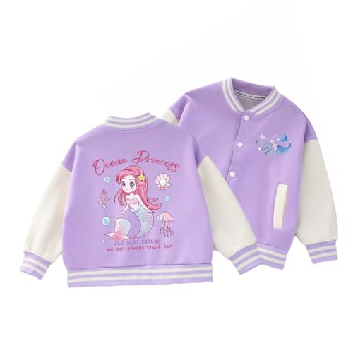 ACMEDE 6 Monate -10 Jahre Collegejacke Mädchen 134/146/152 Baby Jacke Mantel Uniform 68/74/80 Langarm Sportjacke Gr. 98/104/116/122 Beiläufig Stilvoll Frühling Herbst Sweatjacke Baseball Coats von ACMEDE