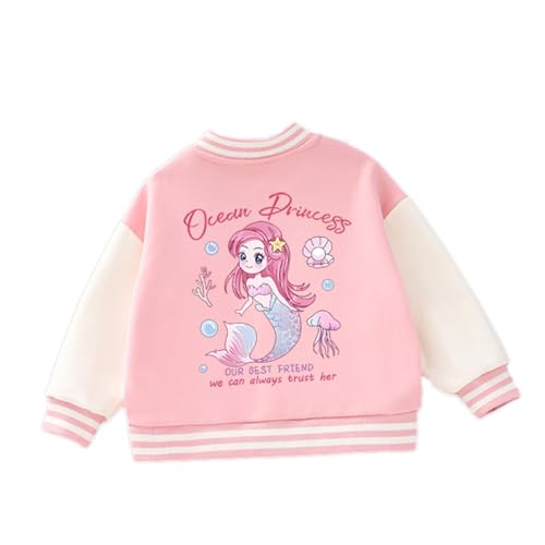 ACMEDE 6 Monate -10 Jahre Collegejacke Mädchen 134/146/152 Baby Jacke Mantel Uniform 68/74/80 Langarm Sportjacke Gr. 98/104/116/122 Beiläufig Stilvoll Frühling Herbst Sweatjacke Baseball Coats von ACMEDE