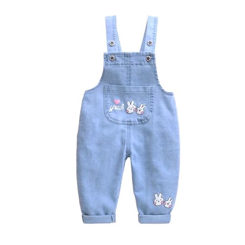 ACMEDE 6 Monate - 7 Jahre Latzhose Baby Jungen Mädchen mit großen Taschen Gr. 74/80/86/92/98 Baby Jeanshose Latzhosen Jeans Hosen Kinder Overall kinder Denim Latzhose GR. 98/104/110/116/128 von ACMEDE