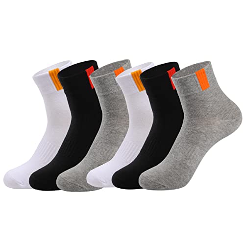 ACMEDE 6 Paar Sport Sneaker Socken Herren Sportsocken Wandersocken Herren Damen Kurze Halbsocken trekkingsocken Business Arbeitssocken Männer,39-45 von ACMEDE