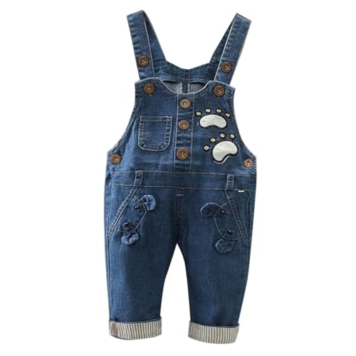 ACMEDE 9 Monate-9 Jahre Latzhose Baby Jungen Mädchen Gr.74/80/86/92 kinder Jeanshose Latzhosen mit Tasche Kinder Overall kinder Denim Jumpsuit Lange Hose GR. 98/104/110/116/128/134 von ACMEDE