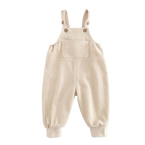 ACMEDE Baby Cord Latzhose Mädchen Jungen 6-24 Monate-3 Jahre, Frühling Baby Latzhose mit große Tasche Herbst Baby Overall weich ärmellos Hosenträger Kord Hose Lose fit Outfit Gr. 68/70/74/80/86/92 von ACMEDE