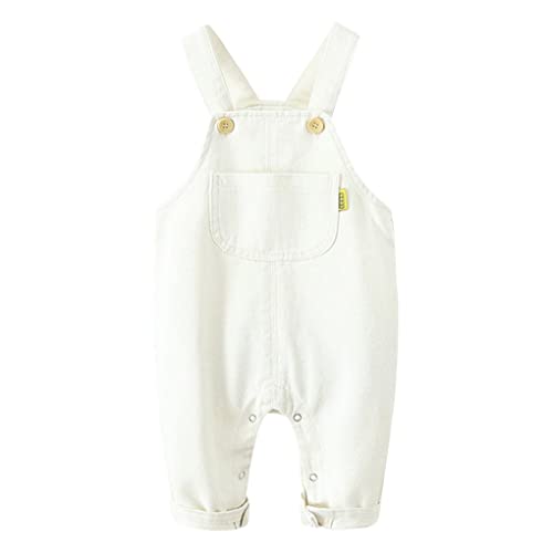 ACMEDE Baby Denim Overalls Kleinkind Cute Dungarees Bib Overalls Jumpsuit Washed Cotton Denim Overalls 0-4 Years Neugeborenes Jungen Mädchen Jeans Latzhose Strampler Gr. 74/80/86/92/98/104/110 von ACMEDE