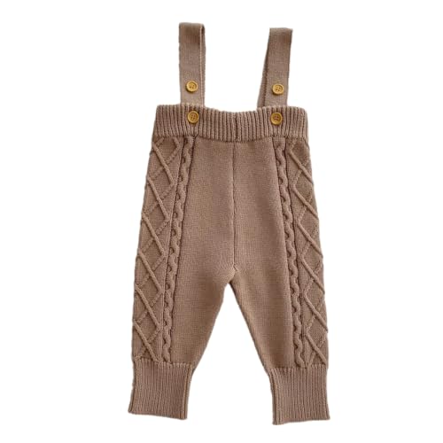 ACMEDE Baby Gestrickt Latzhose Baumwolle 3 Monate-3 Jahre Baby Jungen Mädchen Strick Strampler ohne Fuß Baby Strick Overall Gr. 62/68/74/80/86/92 Baby Strick Leggings Modisch und stilvoll von ACMEDE