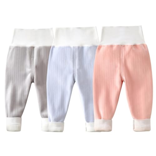 ACMEDE Baby Hose Thermoleggings Fleece Leggins Gr. 68/74/80/86/92 Kinder Leggings Kinder Plüschleggins Gr. 98/104/116 Lange Jogginghose Thermohose Elastische Outdoor 3 Monate - 5 Jahre von ACMEDE