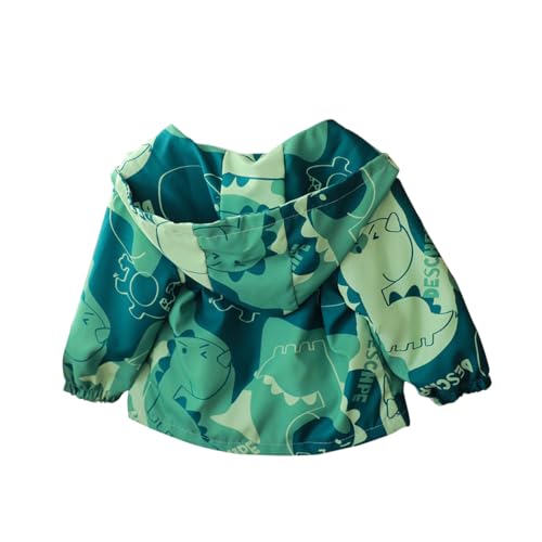 ACMEDE Baby Junge Kinder Leichter Jacken Kapuzen 1-7 Jahre, Softshelljacke Sweatjacke Kapuzenjacke Cartoon Aufdruck Jungen Winddicht Mantel Windjacke Übergangsjack Frühling Herbst Outwear Gr.74-128 von ACMEDE