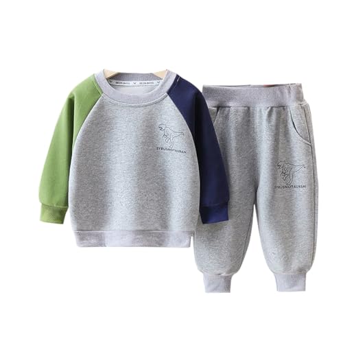 ACMEDE Baby Jungen Kleidung Set 6 Monate -5 Jahre, 2PCS Trainingsanzug Kleine Jungen Pullover Sweatshirt+Jogginghosen keinkind Bekleidungset Streetwear Gr. 68/74/80/86/92/98/104/110 von ACMEDE