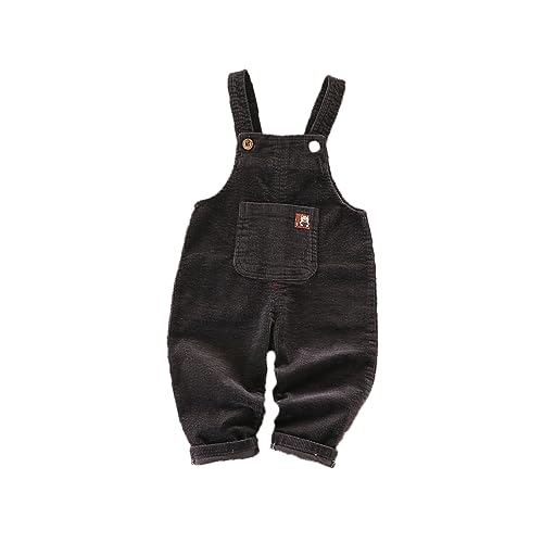 ACMEDE Baby Jungen Mädchen Cord Latzhose Ärmellose Strampler Overall Jumpsuit Gr. 74/80/86/92/98 Kleinkind Lange Hose mit Hosenträger Trägerhose Mit 1 Tasche von ACMEDE