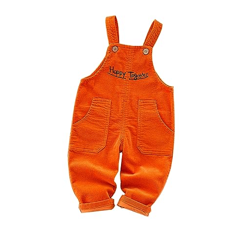 ACMEDE Baby Jungen Mädchen Cord Latzhose Ärmellose Strampler Overall Jumpsuit Gr. 74/80/86/92/98 Kleinkind Lange Hose mit Hosenträger Trägerhose Mit 2 Tasche von ACMEDE