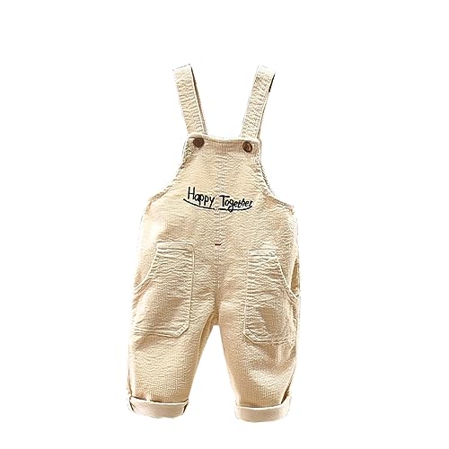 ACMEDE Baby Jungen Mädchen Cord Latzhose Gr. 74/80/86/92/98 Ärmellose Strampler Overall Jumpsuit Kleinkind Lange Hose mit Hosenträger Trägerhose Mit 2 Tasche von ACMEDE