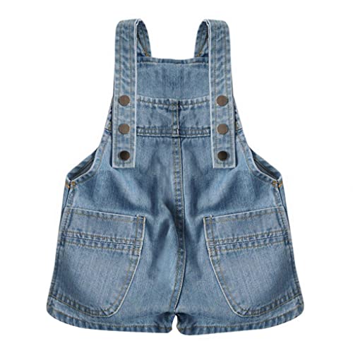 ACMEDE Baby Jungen Mädchen Jeans Latzhose Latzshorts 6-12 Monat 1-7Jahre Denim Kurze Jeans Overalls Baumwolle Denim Shorts Größe 74 80 86 90 100 Kurze Hose Overall Playsuit 110 12 130 140 von ACMEDE
