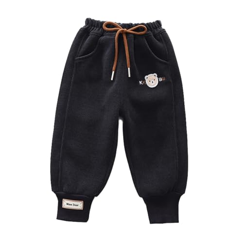 ACMEDE Baby Jungen Mädchen Lange Fleece Hosen 68/74/80/86 Kinder Jungen Mädchen Jogginghose 92/98/104/110 Herbst Winter Cord Sweathosen Sporthose Kinder Winter Freizeithose Thermo Hose mit Taschen von ACMEDE