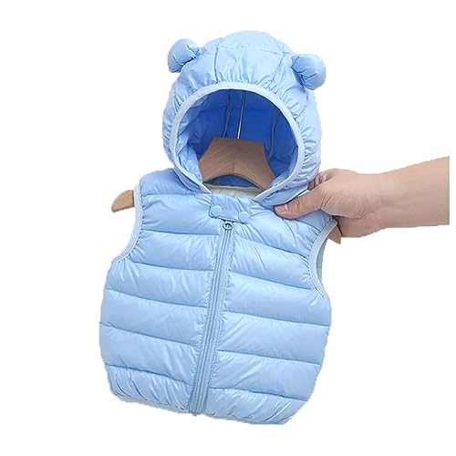 ACMEDE Baby Jungen Mädchen Weste Gr. 68/72/80/86/98/104 Steppweste mit Kapuzen Unisex Daunenweste Winter Baby Kapuzen Weste Kapuzenweste Mäntel Warmen Gilets Ärmellos Winterjacke von ACMEDE